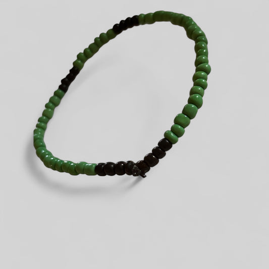 Green black anklet